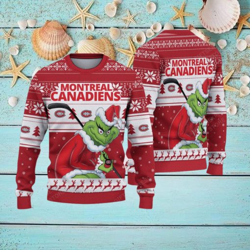 NHL Montreal Canadiens Ugly Sweater Grinch Christmas Sweater