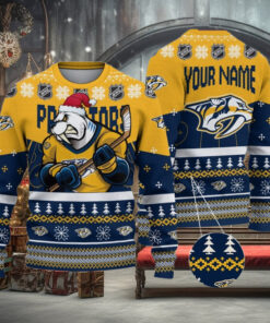 NHL Nashville Predators Mascot Ugly Sweater For Christmas