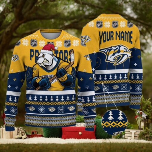 NHL Nashville Predators Mascot Ugly Sweater For Christmas