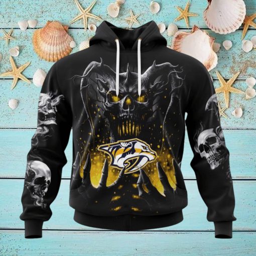 NHL Nashville Predators Special Skull Art Design Hoodie