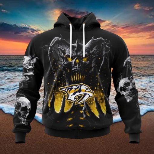 NHL Nashville Predators Special Skull Art Design Hoodie