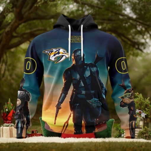 NHL Nashville Predators Special Star Wars The Mandalorian Design Hoodie