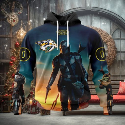 NHL Nashville Predators Special Star Wars The Mandalorian Design Hoodie