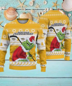 NHL Nashville Predators Ugly Sweater Grinch Christmas Sweater