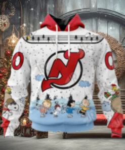NHL New Jersey Devils Special Peanuts Ice Skating Design Hoodie