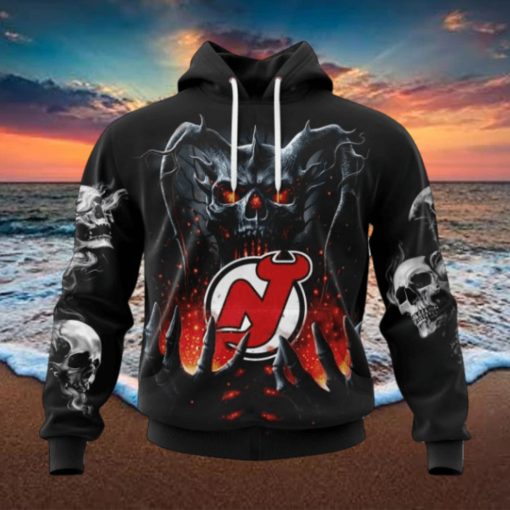 NHL New Jersey Devils Special Skull Art Design Hoodie