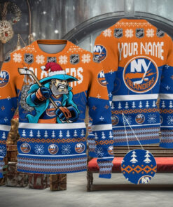 NHL New York Islanders Mascot Ugly Sweater For Christmas
