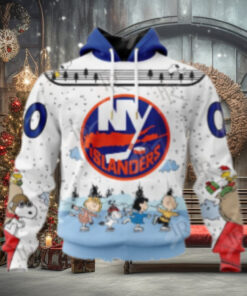 NHL New York Islanders Special Peanuts Ice Skating Design Hoodie
