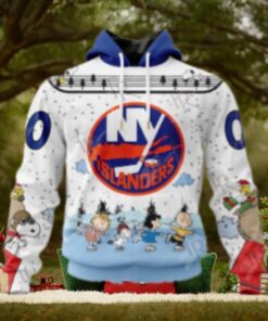 NHL New York Islanders Special Peanuts Ice Skating Design Hoodie