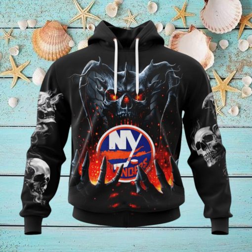 NHL New York Islanders Special Skull Art Design Hoodie