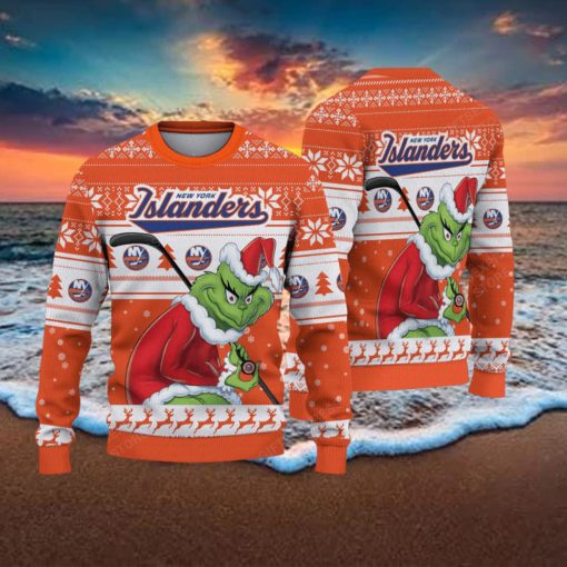 NHL New York Islanders Ugly Sweater Grinch Christmas Sweater