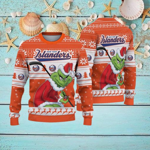 NHL New York Islanders Ugly Sweater Grinch Christmas Sweater