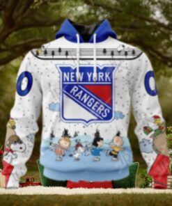 NHL New York Rangers Special Peanuts Ice Skating Design Hoodie