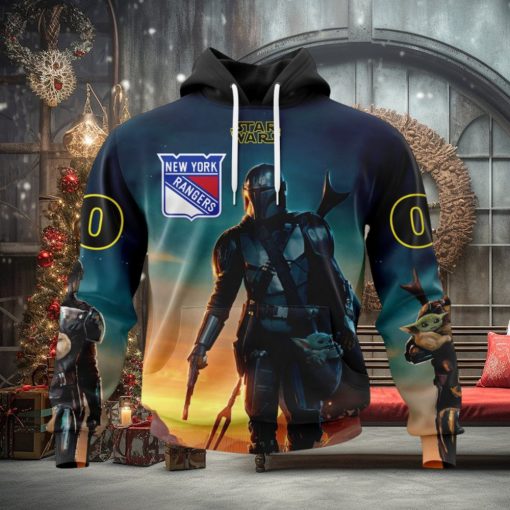 NHL New York Rangers Special Star Wars The Mandalorian Design Hoodie