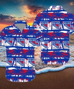 NHL New York Rangers Summer Coconut Tree Hawaiian Set