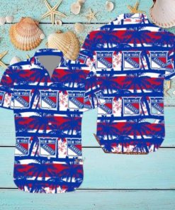 NHL New York Rangers Summer Coconut Tree Hawaiian Set
