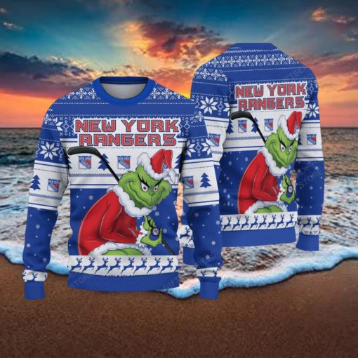 NHL New York Rangers Ugly Sweater Grinch Christmas Sweater