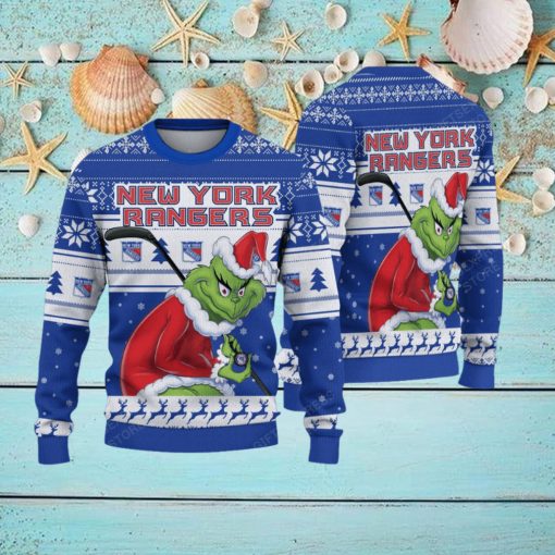NHL New York Rangers Ugly Sweater Grinch Christmas Sweater