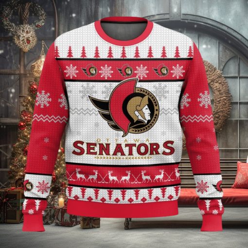 NHL Ottawa Senators 3D Ugly Christmas Sweater Men And Women Christmas Gift