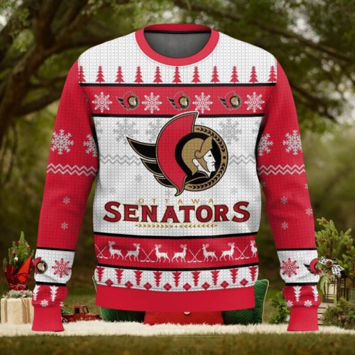 NHL Ottawa Senators 3D Ugly Christmas Sweater Men And Women Christmas Gift