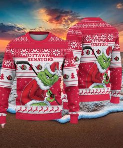 NHL Ottawa Senators Ugly Sweater Grinch Christmas Sweater