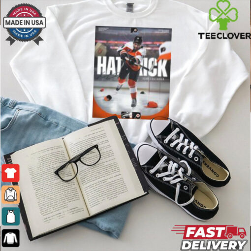 NHL Philadelphia Flyers Sean Couturier Hat Trick Signature LetsGoFlyers T shirt