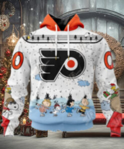 NHL Philadelphia Flyers Special Peanuts Ice Skating Design Hoodie
