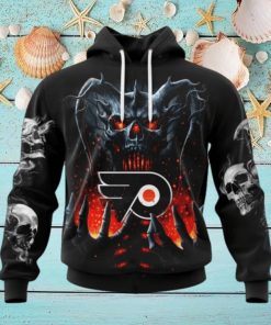 NHL Philadelphia Flyers Special Skull Art Design Hoodie