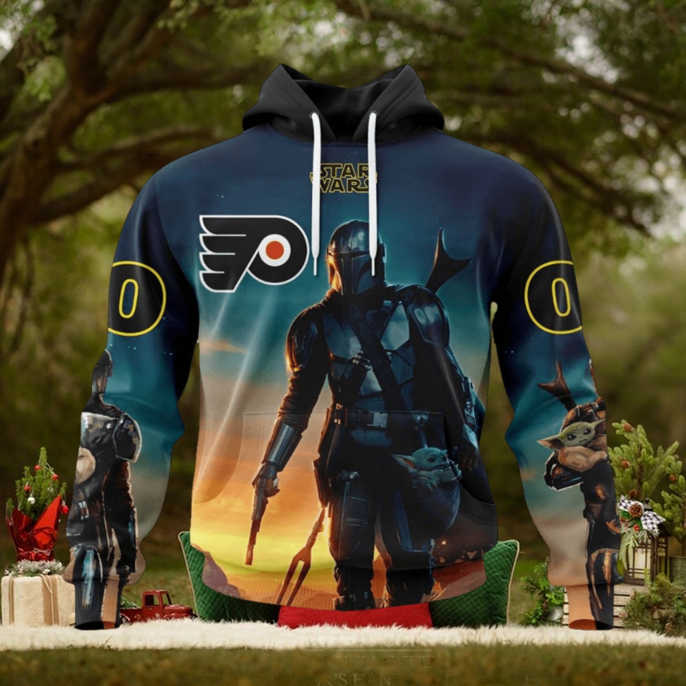 NHL Philadelphia Flyers Special Star Wars The Mandalorian Design Hoodie