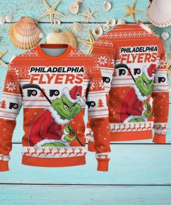 NHL Philadelphia Flyers Ugly Sweater Grinch Christmas Sweater