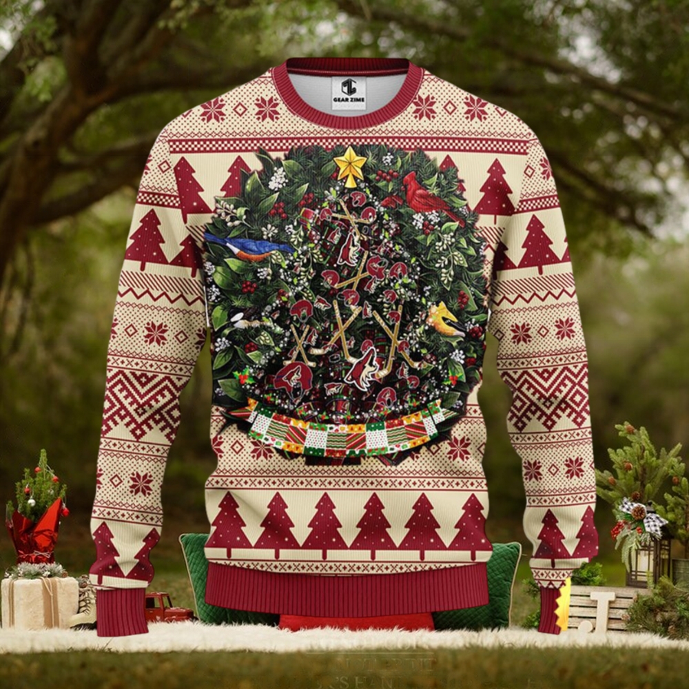 NHL New York Islanders Ugly Christmas Sweater Ball Pine Tree