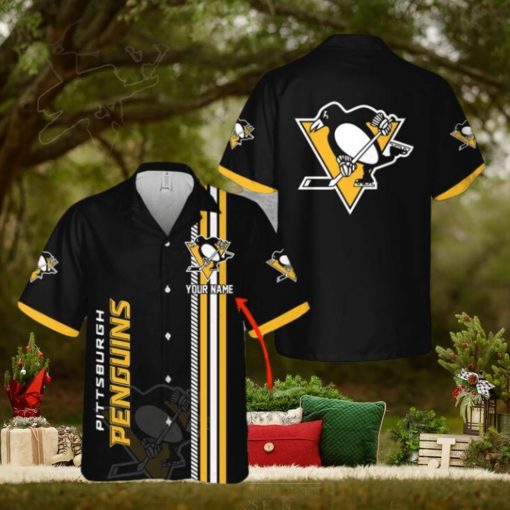 NHL Pittsburgh Penguins Custom Name 3D Hawaiian Shirt