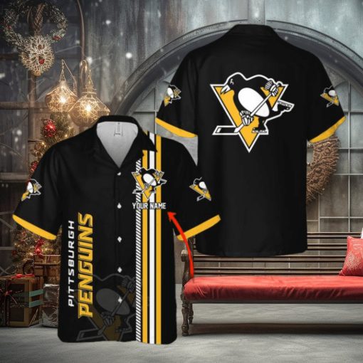 NHL Pittsburgh Penguins Custom Name 3D Hawaiian Shirt