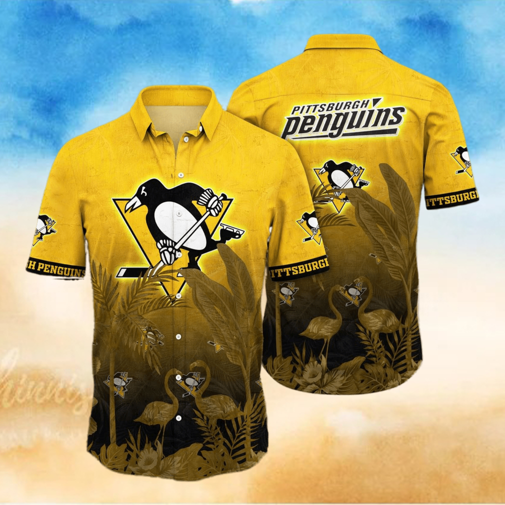 NHL Pittsburgh Penguins Flower Summer Hawaiian Shirt NHL Pittsburgh Penguins Flower Summer Hawaiian Shirt