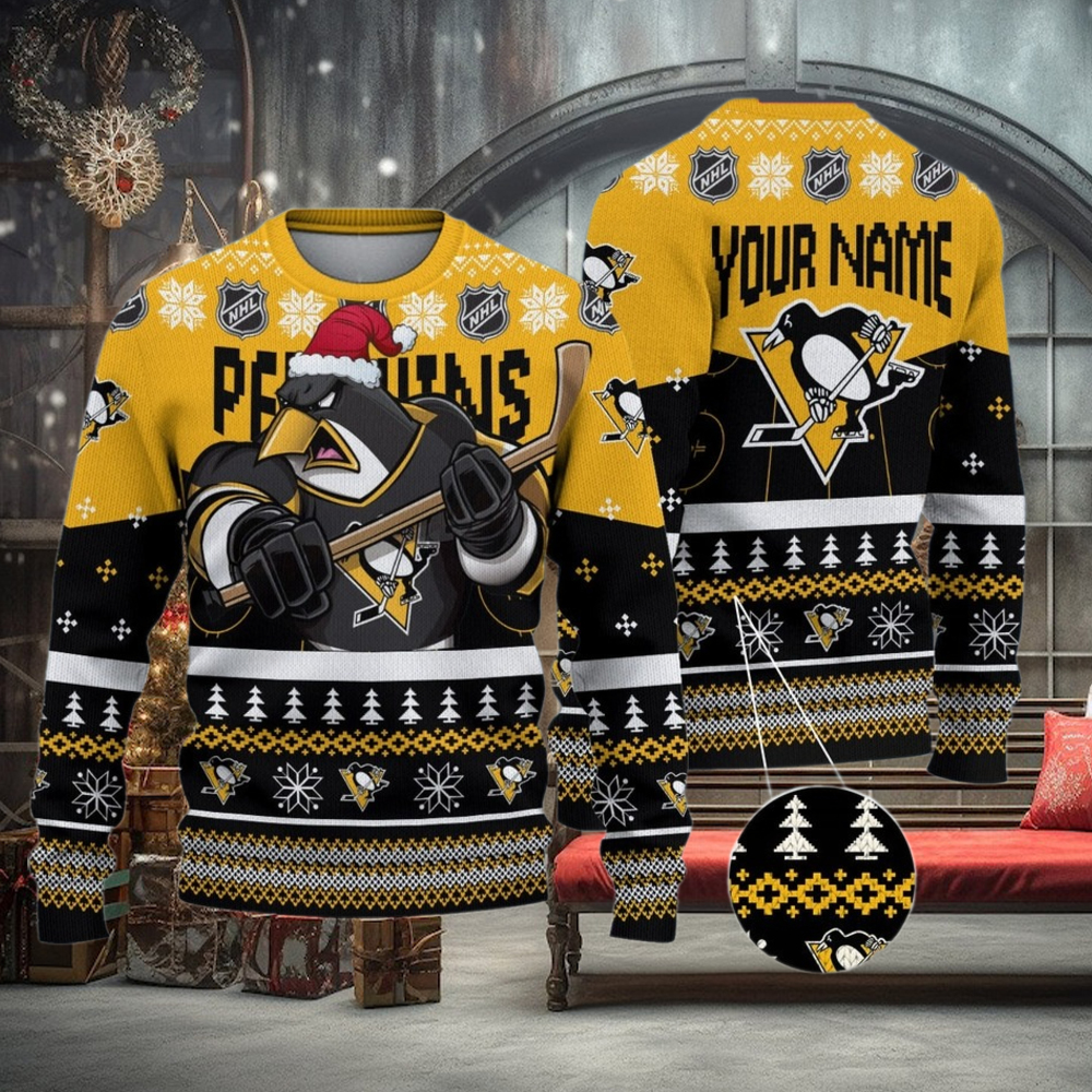 NHL Pittsburgh Penguins Mascot Ugly Sweater For Christmas NHL Pittsburgh Penguins Mascot Ugly Sweater For Christmas