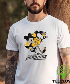 NHL Pittsburgh Penguins Mickey Mouse Disney Hockey T Shirt