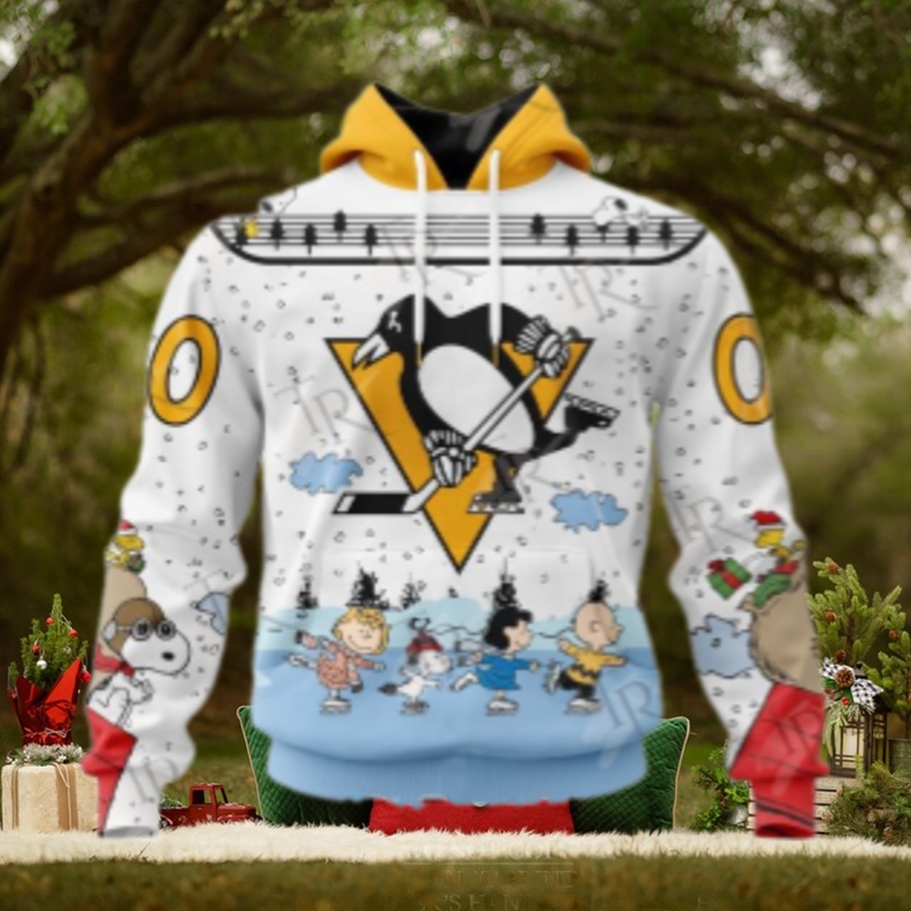 NHL Pittsburgh Penguins Special Peanuts Ice Skating Design Hoodie NHL Pittsburgh Penguins Special Peanuts Ice Skating Design Hoodie
