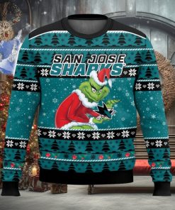 NHL San Jose Sharks Grinch 3D Christmas Sweater Ugly Christmas Sweater Christmas Gift Ideas