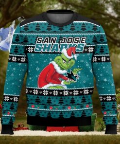 NHL San Jose Sharks Grinch 3D Christmas Sweater Ugly Christmas Sweater Christmas Gift Ideas