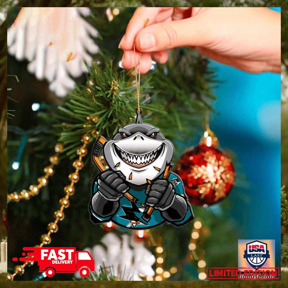 NHL San Jose Sharks Mascot Christmas Tree Decorations 2023 For Holiday Ornament NHL San Jose Sharks Mascot Christmas Tree Decorations 2023 For Holiday Ornament