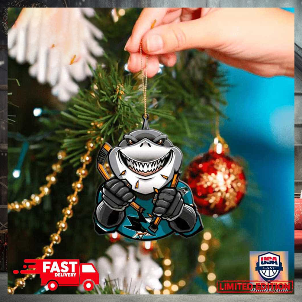 NHL San Jose Sharks Mascot Christmas Tree Decorations 2023 For Holiday Ornament NHL San Jose Sharks Mascot Christmas Tree Decorations 2023 For Holiday Ornament