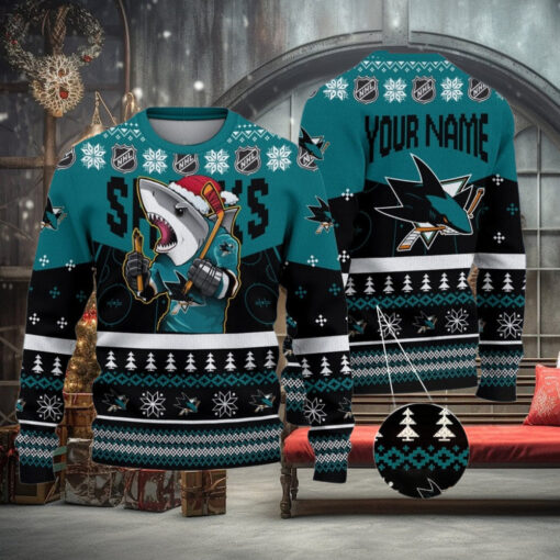 NHL San Jose Sharks Mascot Ugly Sweater For Christmas
