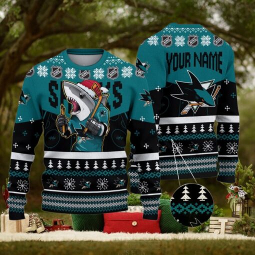 NHL San Jose Sharks Mascot Ugly Sweater For Christmas