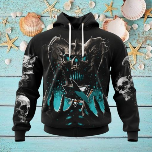 NHL San Jose Sharks Special Skull Art Design Hoodie