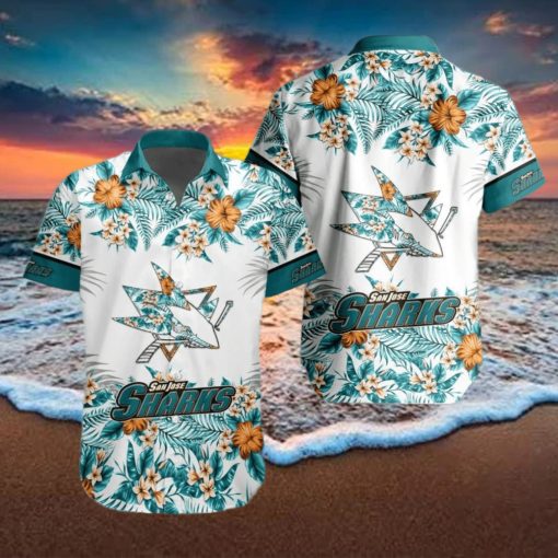 NHL San Jose Sharks Special Tropical Flower Hawaiian Shirt For Fans