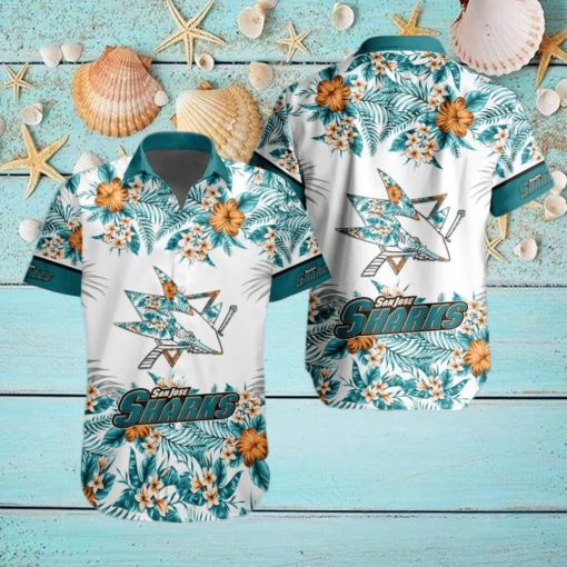 NHL San Jose Sharks Special Tropical Flower Hawaiian Shirt For Fans