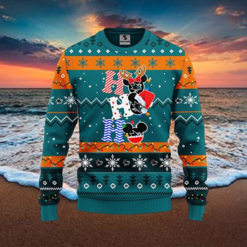 NHL San Jose Sharks Ugly Sweater Hohoho Mickey Ugly Christmas Sweater