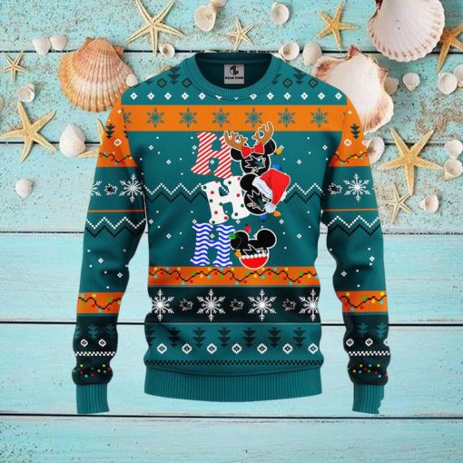 NHL San Jose Sharks Ugly Sweater Hohoho Mickey Ugly Christmas Sweater