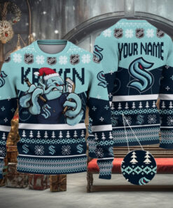 NHL Seattle Kraken Mascot Ugly Sweater For Christmas