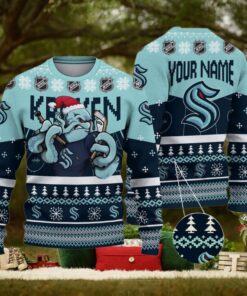 NHL Seattle Kraken Mascot Ugly Sweater For Christmas